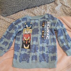Sonic Kids Blue Graphic Sweatshirt